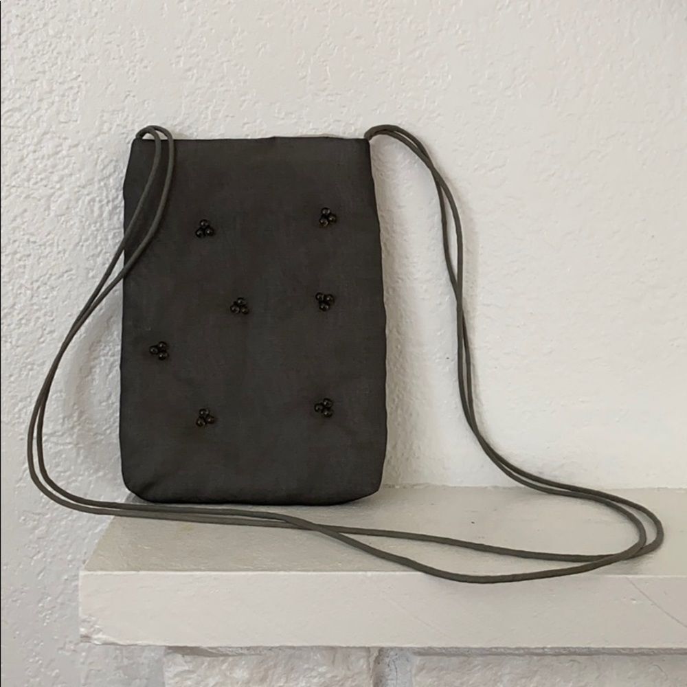 Vintage DKNY organza retro beaded evening Y2K 90s bag